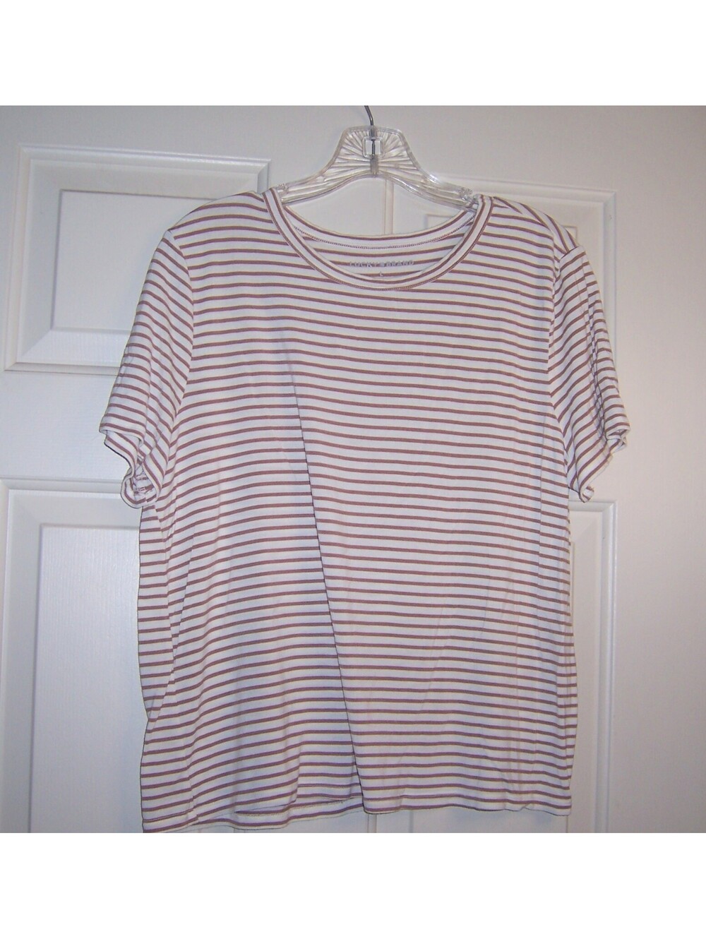 Lucky Brand Relaxed Crew Neck Striped Tee Short Sleeve L